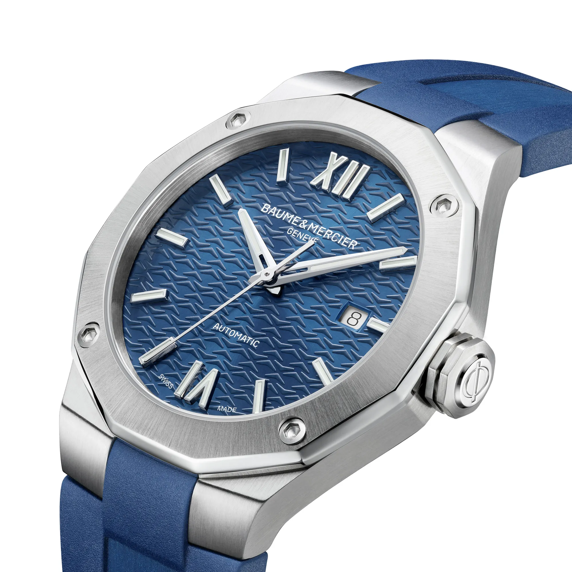 Baume & Mercier Riviera Automatic Watch Blue Dial 42mm Image 4 La Mine d'Or Moncton, NB