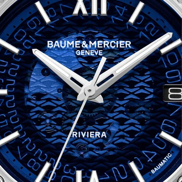Baume & Mercier Riviera Automatic Watch Blue Dial Image 3 La Mine d'Or Moncton, NB