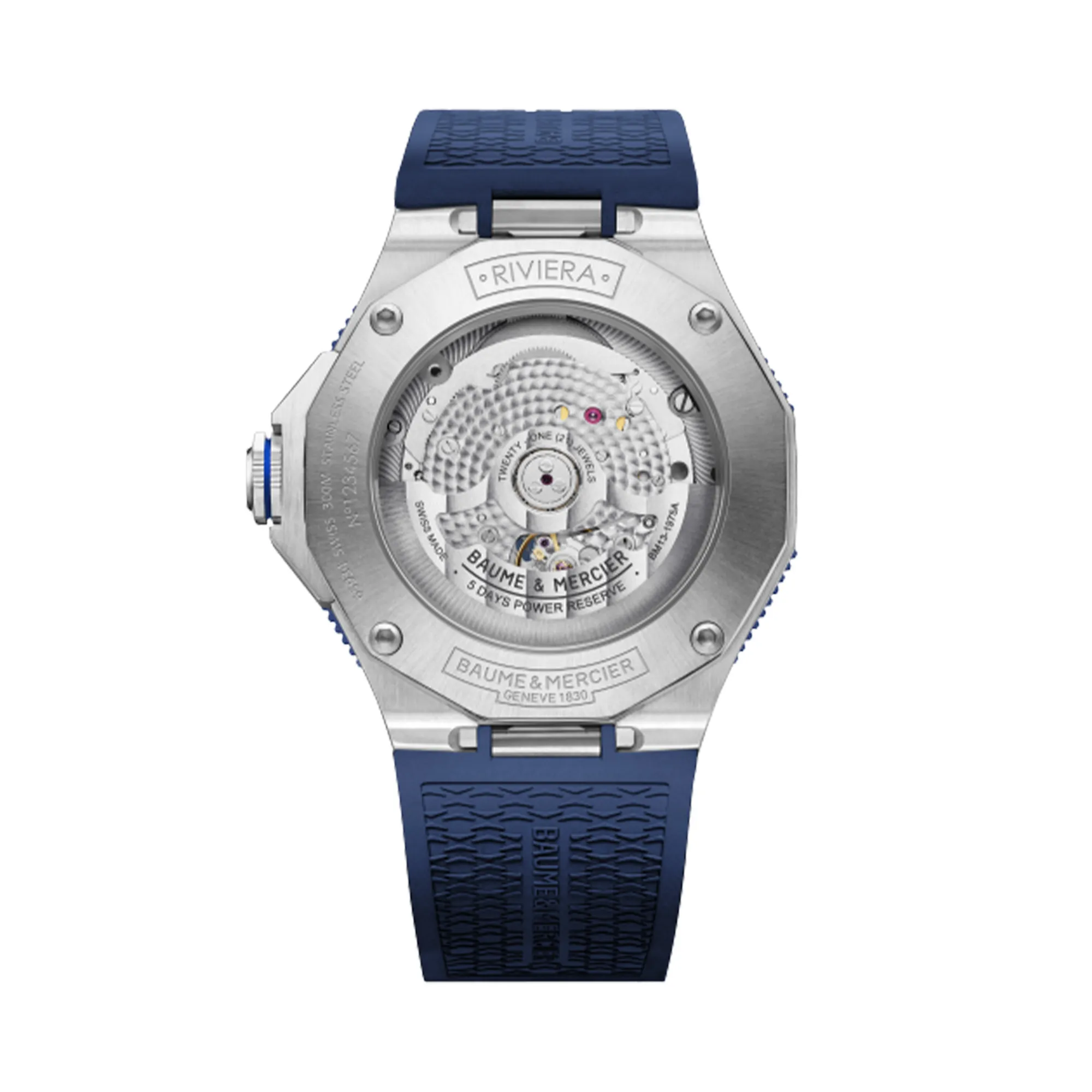 Baume & Mercier Riviera Automatic Watch Blue Dial Image 2 La Mine d'Or Moncton, NB