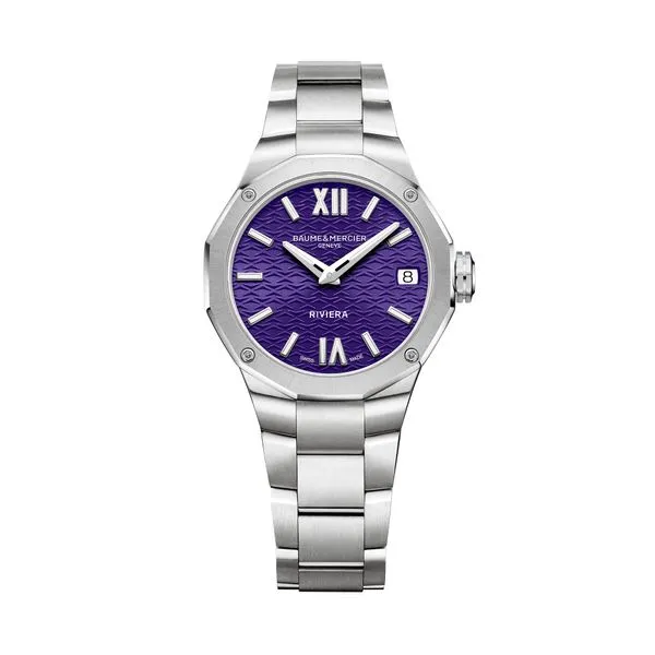 Baume & Mercier Riviera Quartz Watch Purple Dial La Mine d'Or Moncton, NB
