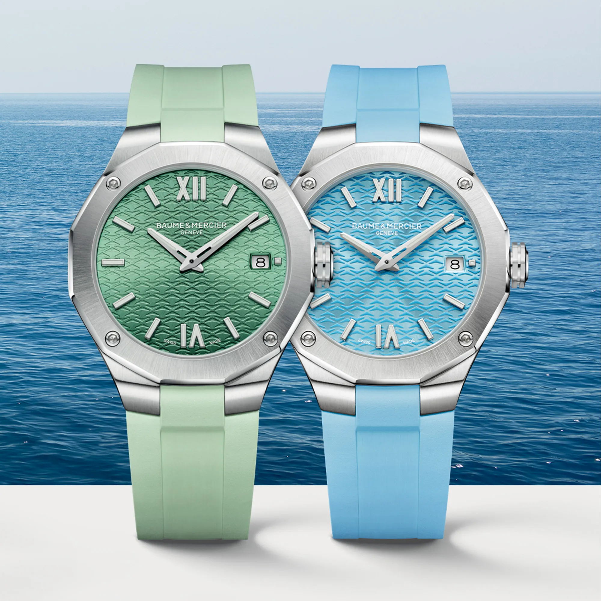 Baume & Mercier Riviera Quartz Watch Azure Blue Dial 36mm Image 5 La Mine d'Or Moncton, NB