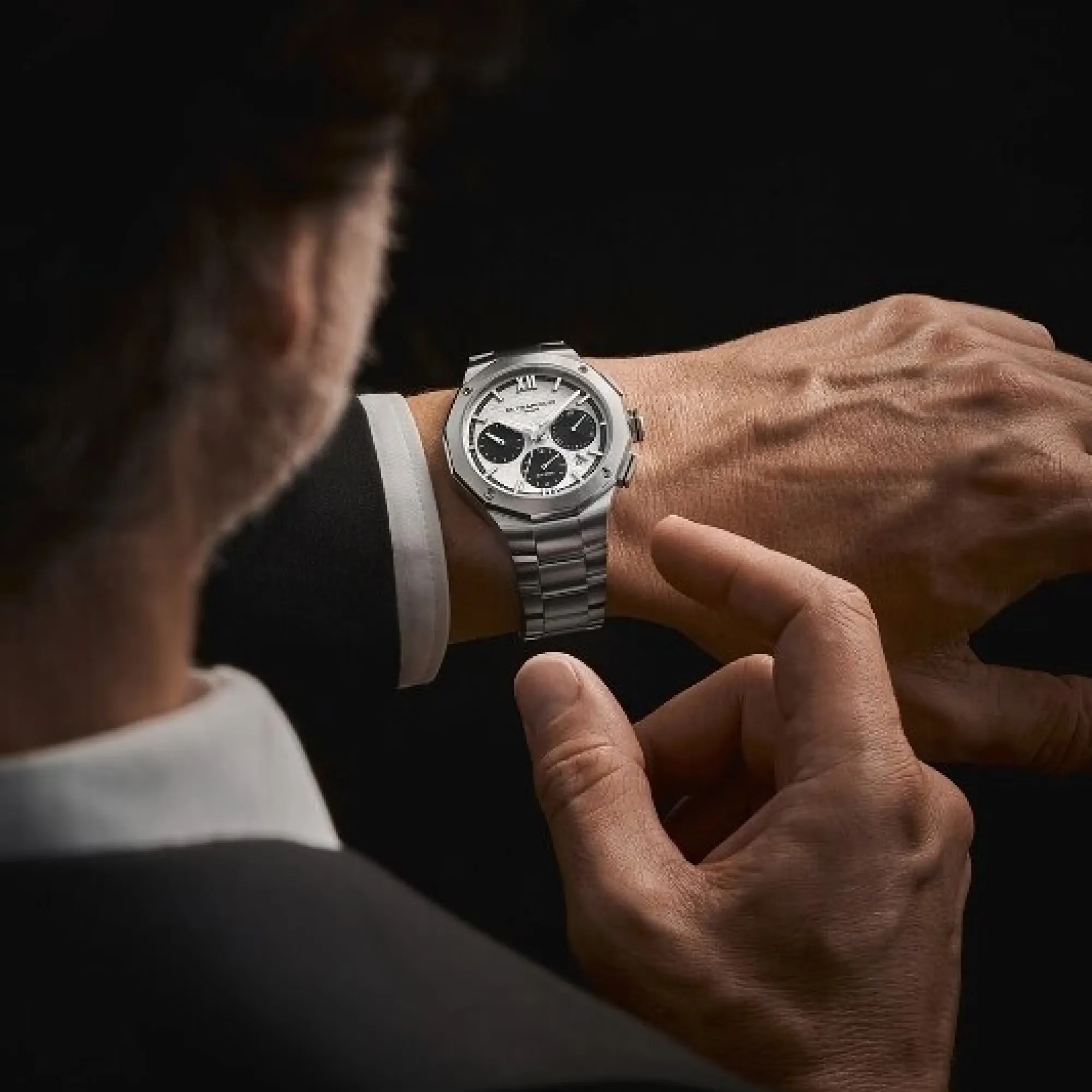 Baume & Mercier Riviera Automatic Chronograph White Dial 41mm Image 5 La Mine d'Or Moncton, NB