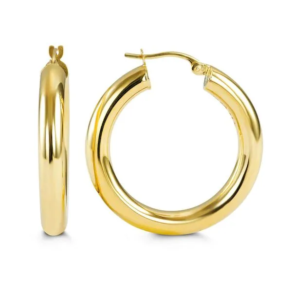 Bella Classic 10kt Yellow Gold Large Hoop Earrings La Mine d'Or Moncton, NB