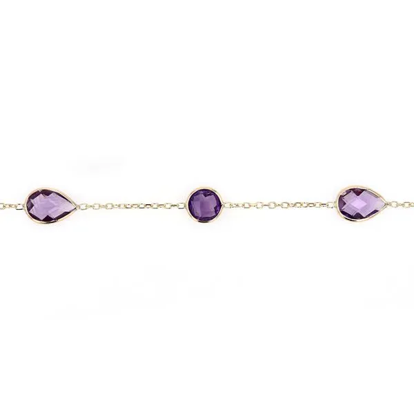 14kt Yellow Gold Bracelet With Genuine Amethyst Gemstones La Mine d'Or Moncton, NB