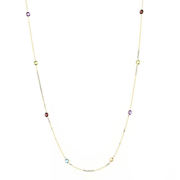 14kt Yellow Gold Necklace With Genuine Gemstones La Mine d'Or Moncton, NB