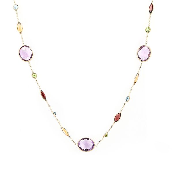14kt Yellow Gold Necklace With Semi Precious Gemstones La Mine d’Or Moncton, NB