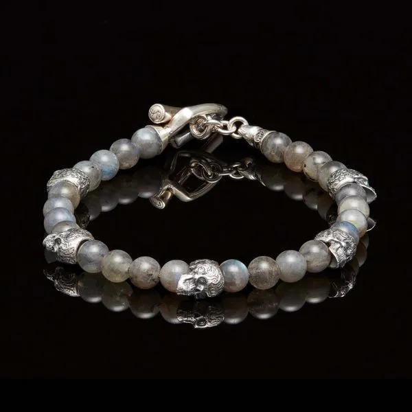 William Henry Crescent Labradorite Bracelet in Sterling Silver, Large in Size Image 2 La Mine d'Or Moncton, NB