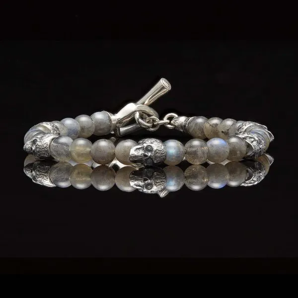 William Henry Crescent Labradorite Bracelet in Sterling Silver, Large in Size Image 3 La Mine d'Or Moncton, NB