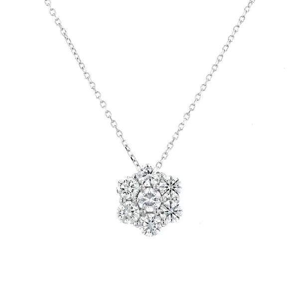 1.05tw Diamond Cluster Pendant 14kt White Gold La Mine d'Or Moncton, NB