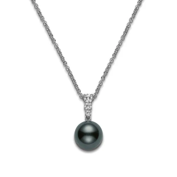 Mikimoto Black South Sea Pearl and 0.24tw Diamonds Pendant La Mine d'Or Moncton, NB