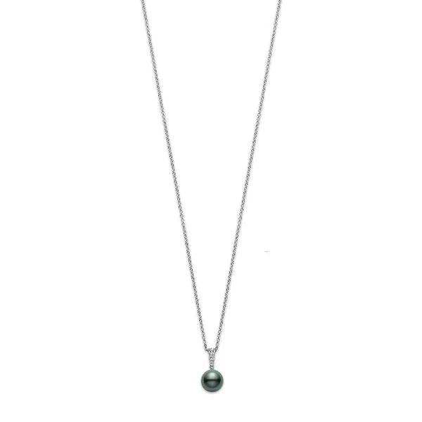Mikimoto Black South Sea Pearl and 0.24tw Diamonds Pendant Image 2 La Mine d'Or Moncton, NB