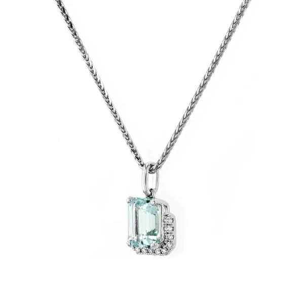 1.53tw Mint Blue Green Beryl and Diamond Pendant Image 2 La Mine d'Or Moncton, NB