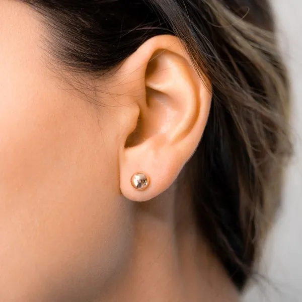 14kt Rose Gold Ball Stud in 7mm Image 3 La Mine d'Or Moncton, NB