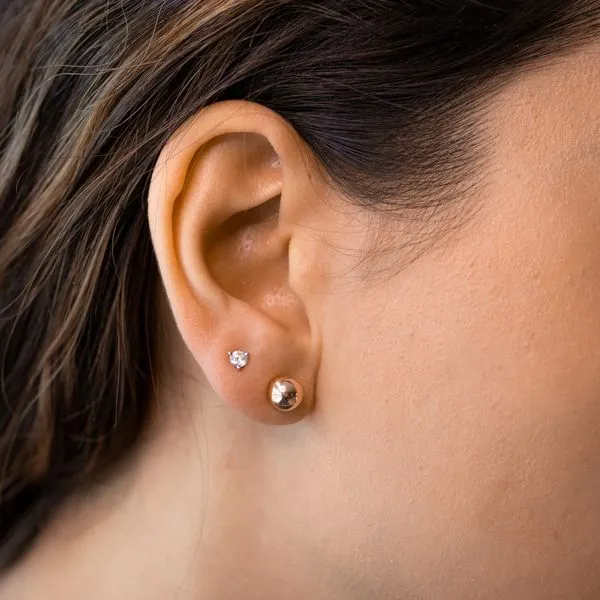 14kt Rose Gold Ball Stud in 7mm Image 4 La Mine d'Or Moncton, NB