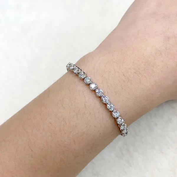 5.00ct Round Diamond Tennis Bracelet 7" Image 4 La Mine d'Or Moncton, NB