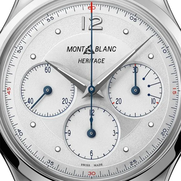 Montblanc Heritage Automatic Chronograph Watch Silver-White Dial Image 2 La Mine d'Or Moncton, NB