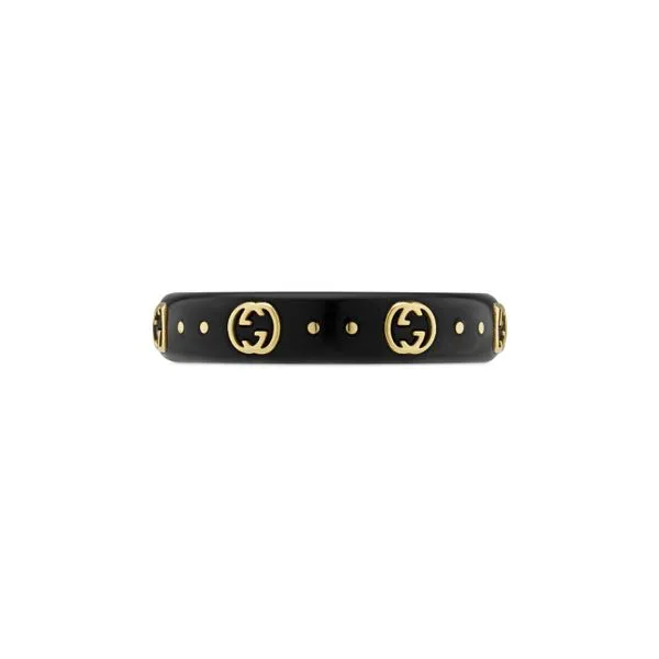 Gucci Icon Ring Black Corundum, Size 7.5 Image 2 La Mine d'Or Moncton, NB