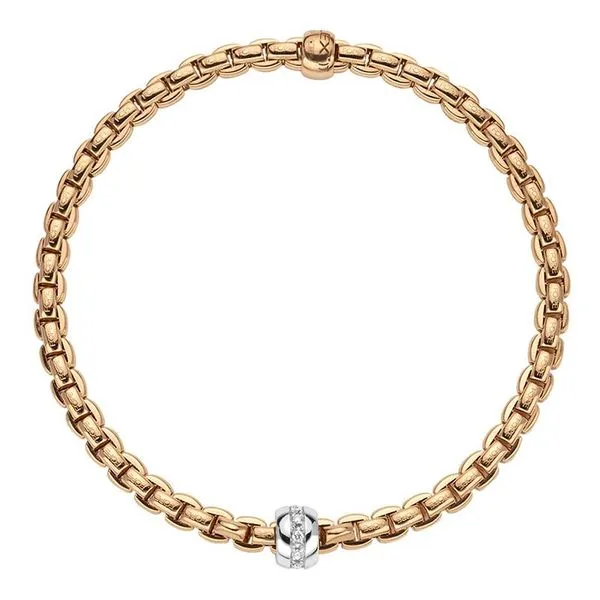 FOPE Eka Tiny Flex'it Bracelet Rose Gold with Diamonds Medium La Mine d'Or Moncton, NB