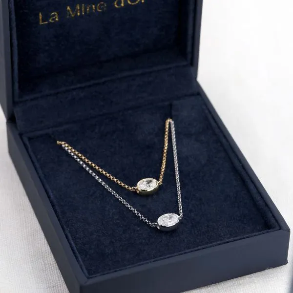0.50ct Diamond Oval Necklace Image 3 La Mine d'Or Moncton, NB
