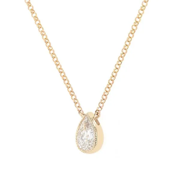 0.50ct Diamond Pear Bezel Necklace Image 2 La Mine d'Or Moncton, NB