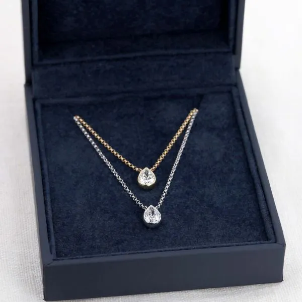 0.50ct Diamond Pear Bezel Necklace Image 3 La Mine d'Or Moncton, NB