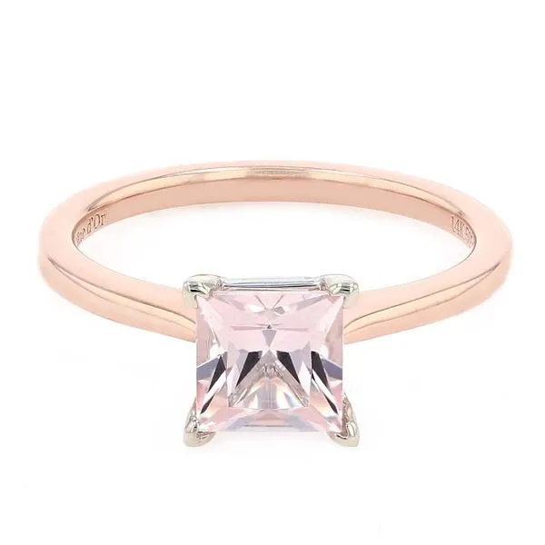 1.00ct Morganite Princess Solitaire Ring La Mine d'Or Moncton, NB