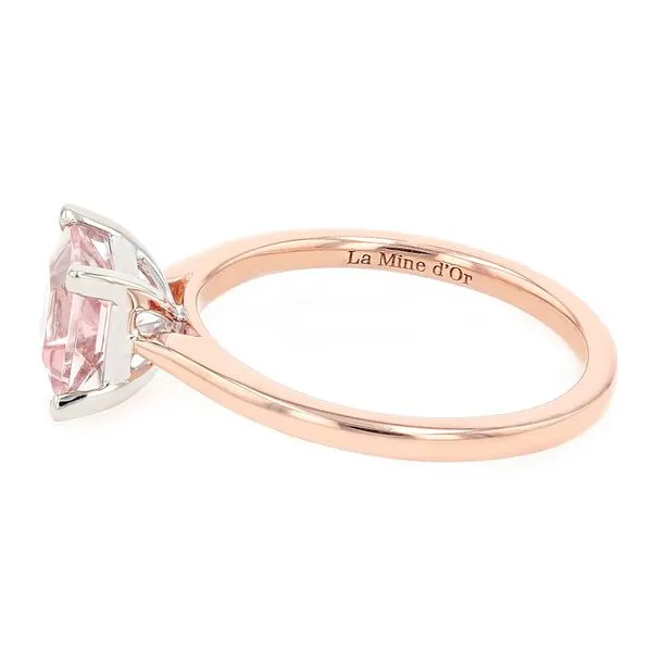 1.00ct Morganite Princess Solitaire Ring Image 2 La Mine d'Or Moncton, NB