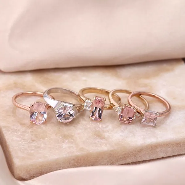 1.00ct Morganite Princess Solitaire Ring Image 4 La Mine d'Or Moncton, NB