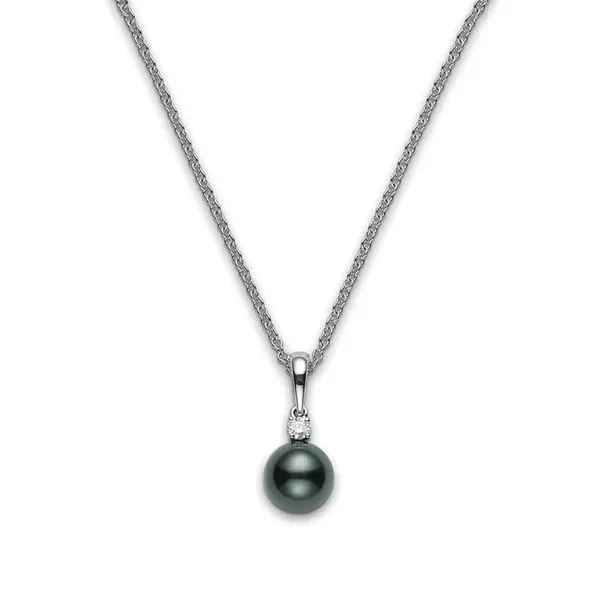 Mikimoto Black South Sea Pearl and 0.10ct Diamond Pendant La Mine d'Or Moncton, NB
