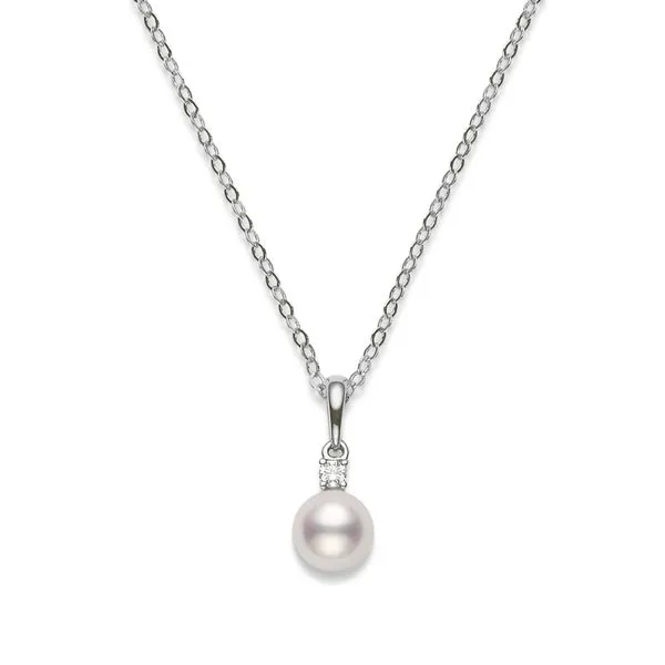 Mikimoto White South Sea 10mm and 0.10ct Diamond Pendant La Mine d'Or Moncton, NB
