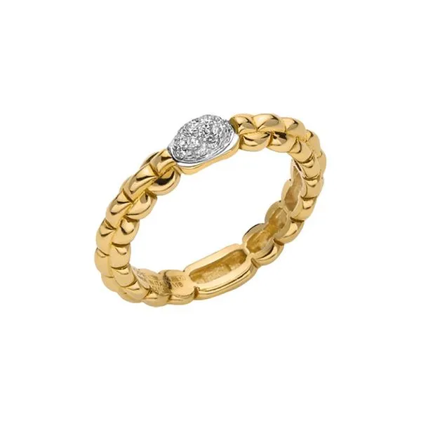FOPE Eka Yellow Gold Diamond Pave Ring La Mine d'Or Moncton, NB