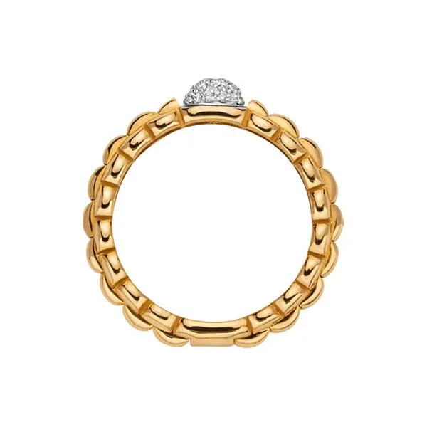 FOPE Eka Yellow Gold Diamond Pave Ring Image 2 La Mine d'Or Moncton, NB