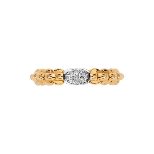 FOPE Eka Yellow Gold Diamond Pave Ring Image 4 La Mine d'Or Moncton, NB