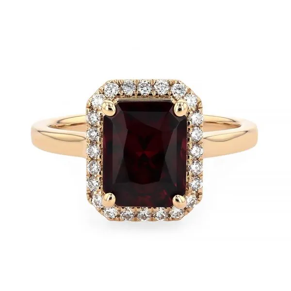 2.93tw Radiant Garnet & Diamond Halo Fashion Ring La Mine d'Or Moncton, NB
