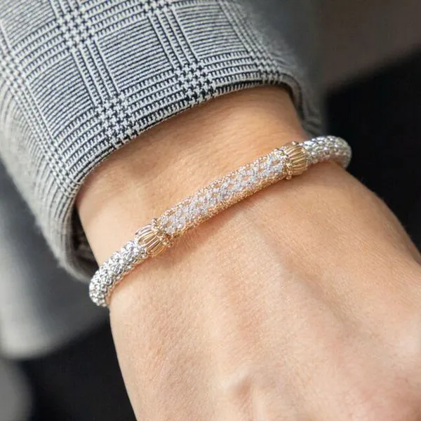 0.28tw Vahan Diamond Bangle in Gold & Silver Image 2 La Mine d'Or Moncton, NB