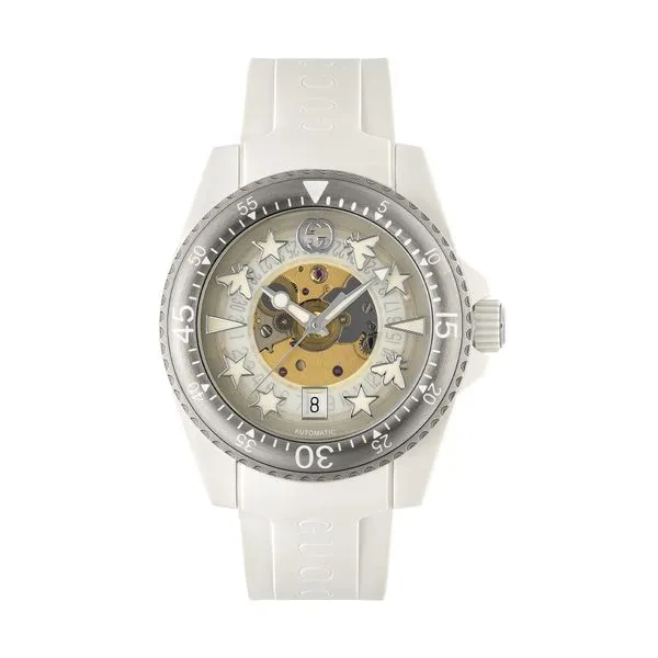 Gucci Dive White Automatic Watch 40mm La Mine d'Or Moncton, NB
