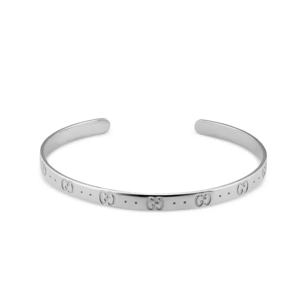 Gucci Icon 4mm Bangle 18kt White Gold La Mine d'Or Moncton, NB