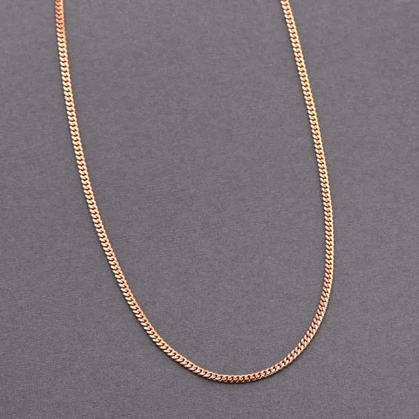 3.3m Cuban Link 14kt Rose Gold Chain 24" Image 2 La Mine d'Or Moncton, NB