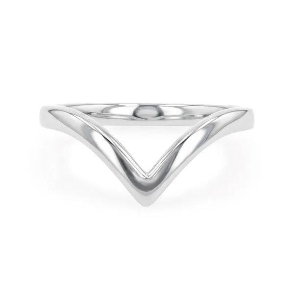 18kt White Palladium Gold Curved Band La Mine d'Or Moncton, NB