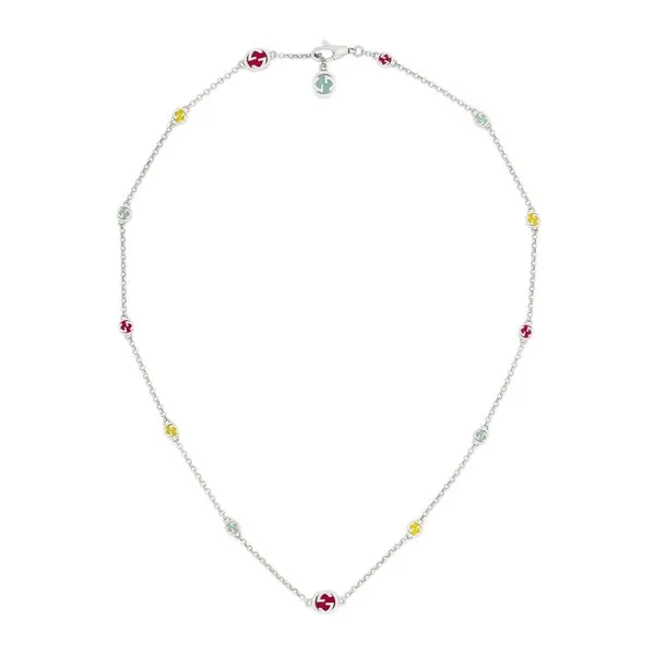 Gucci Interlocking G Silver Muliticolor Necklace La Mine d'Or Moncton, NB