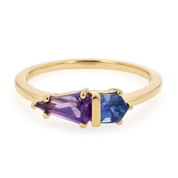 1.35tw Blue & Purple Sapphire Toi et Moi Ring La Mine d'Or Moncton, NB