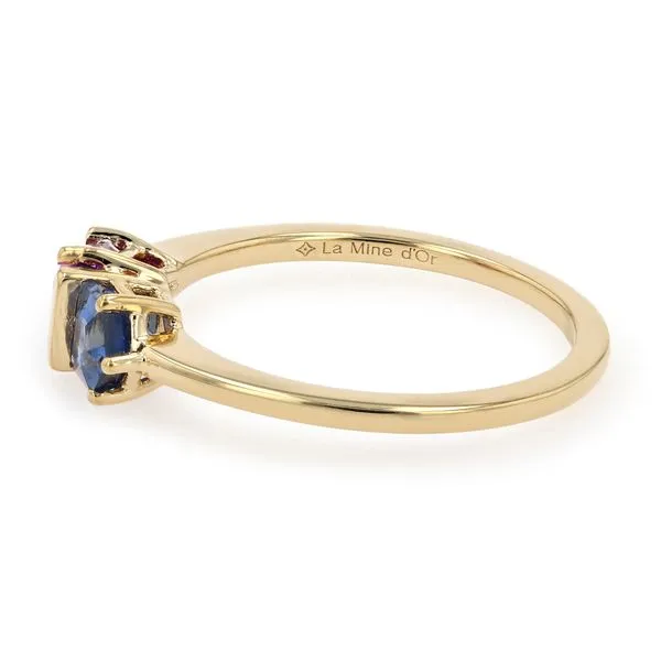 1.35tw Blue & Purple Sapphire Toi et Moi Ring Image 2 La Mine d'Or Moncton, NB