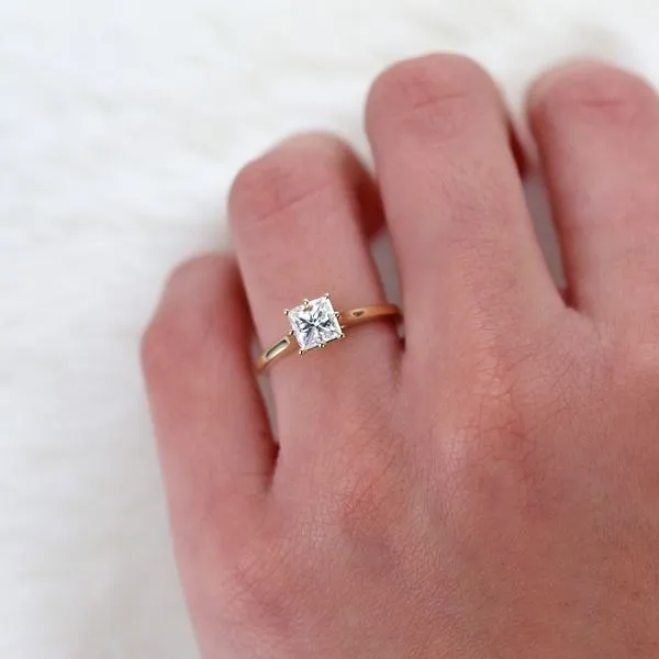 0.93ct Macau Princess Diamond 8 Prong Solitaire Engagement Ring Image 4 La Mine d'Or Moncton, NB