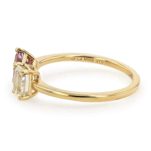 1.55tw Pink & Yellow Sapphire Toi et Moi Ring Image 2 La Mine d'Or Moncton, NB