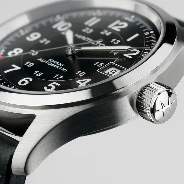 Hamilton Khaki Field Automatic Watch Black Dial 38mm Image 4 La Mine d'Or Moncton, NB