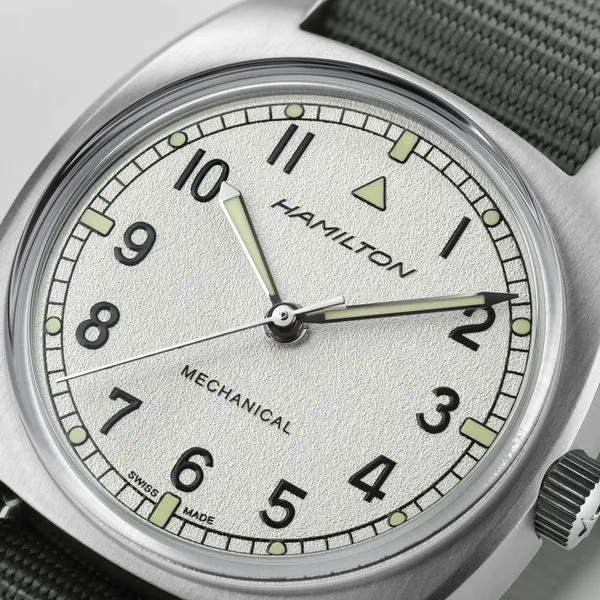 Hamilton Khaki Pilot Pioneer Mechanical Watch Silver Dial 36x33mm Image 2 La Mine d'Or Moncton, NB
