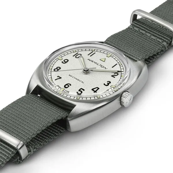 Hamilton Khaki Pilot Pioneer Mechanical Watch Silver Dial 36x33mm Image 3 La Mine d'Or Moncton, NB