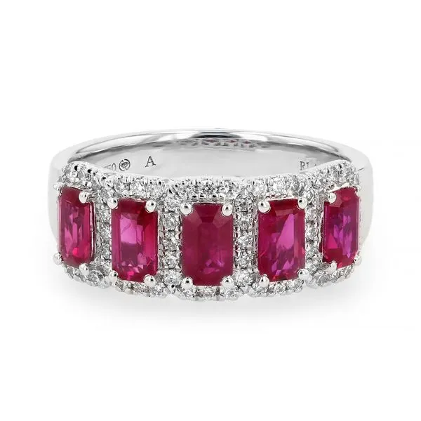 2.20tw Ruby & Diamond Fashion Ring in 18kt White Gold La Mine d'Or Moncton, NB
