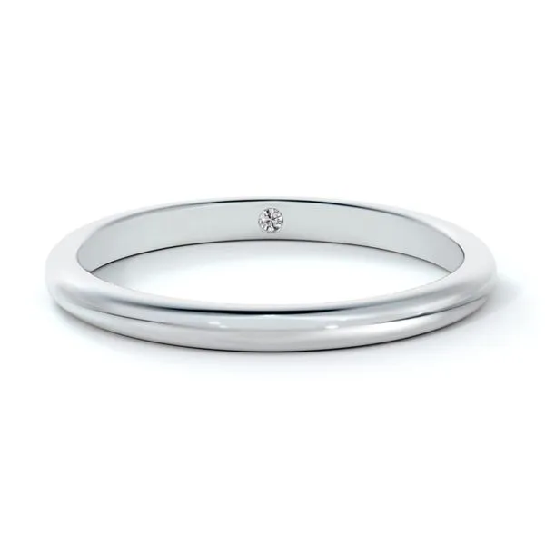 De Beers Forevermark 2mm Platinum Dome Band La Mine d'Or Moncton, NB