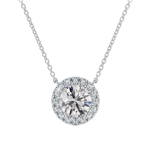0.35tw De Beers Forevermark Halo Diamond Necklace La Mine d'Or Moncton, NB